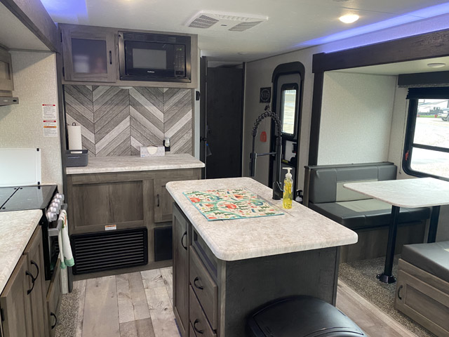 RV kitchen and dining