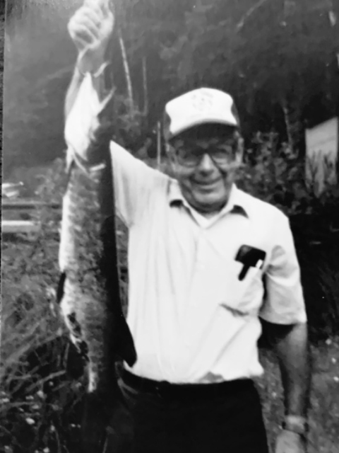 Raymond Hunholz holding fish